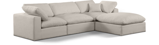 Comfy - 4 Piece Linen Fabric Modular Sectional With Chaise