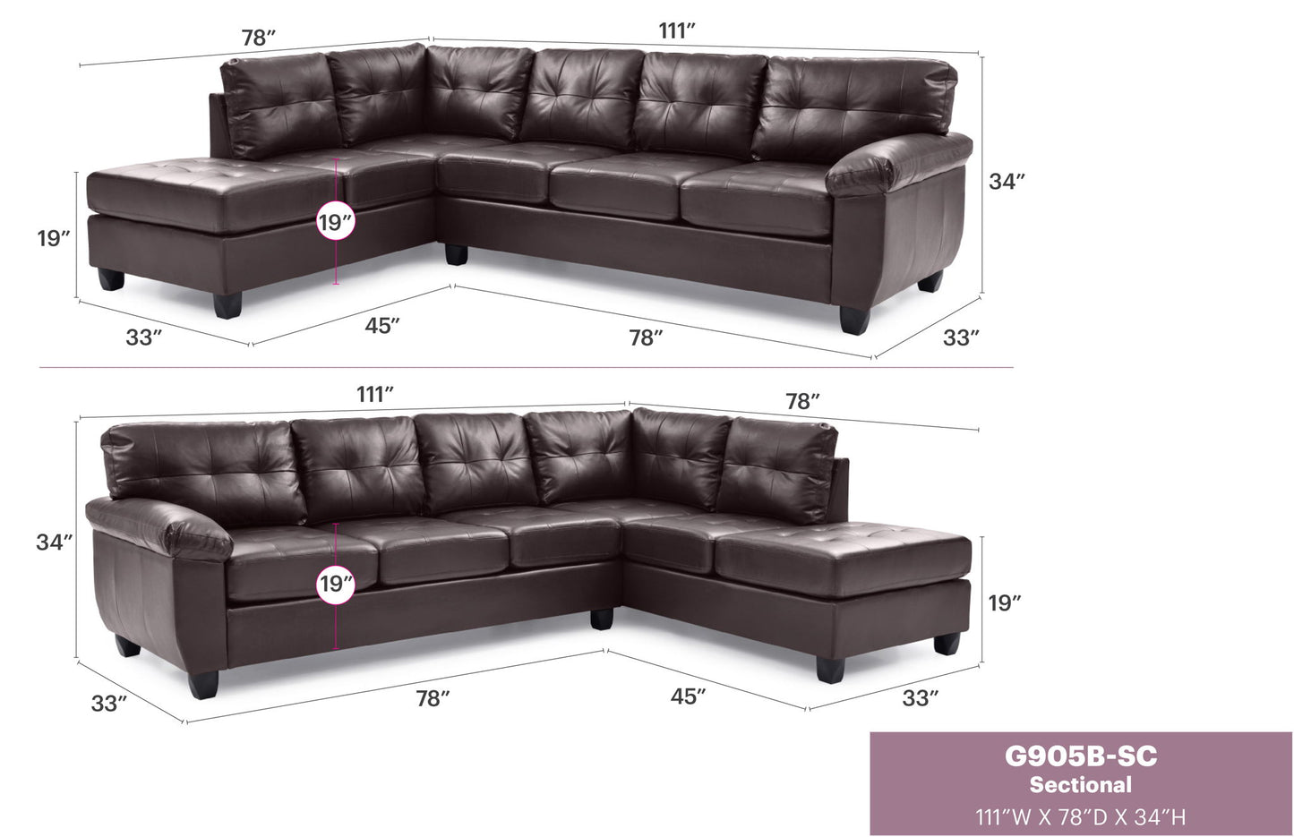 Glory Furniture - Gallant - Sectional