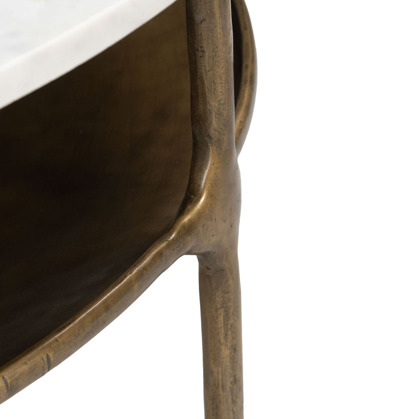 Bild - Coffee Table - White & Brass