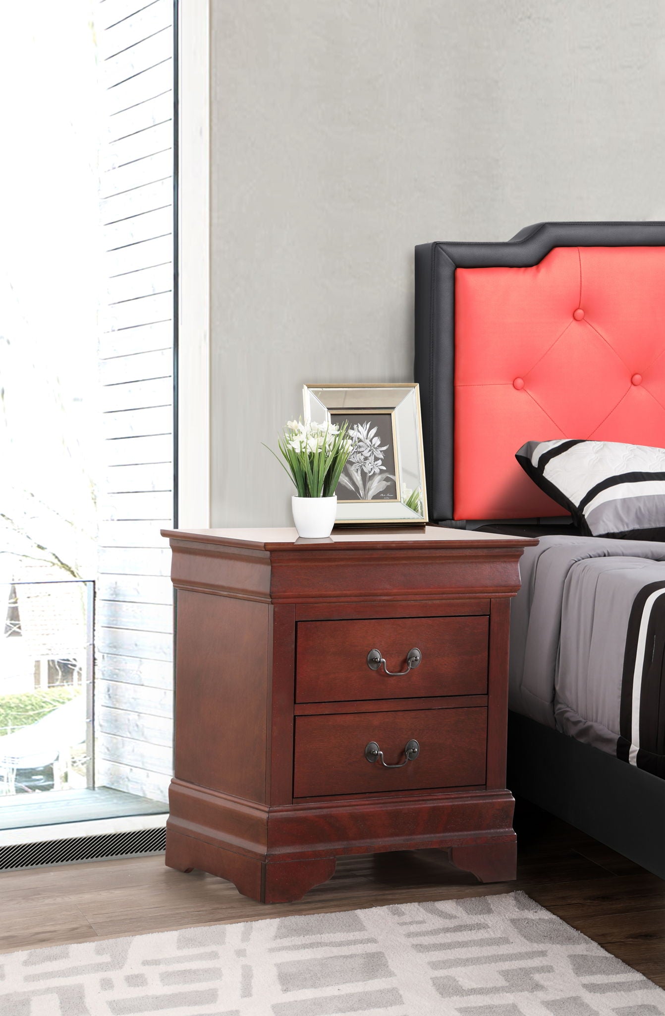 Glory Furniture - Louis Phillipe - 2 Drawer Nightstand