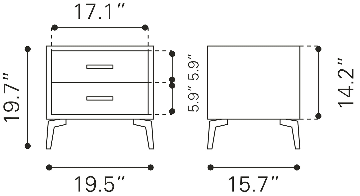 Halle - Side Table - Gray