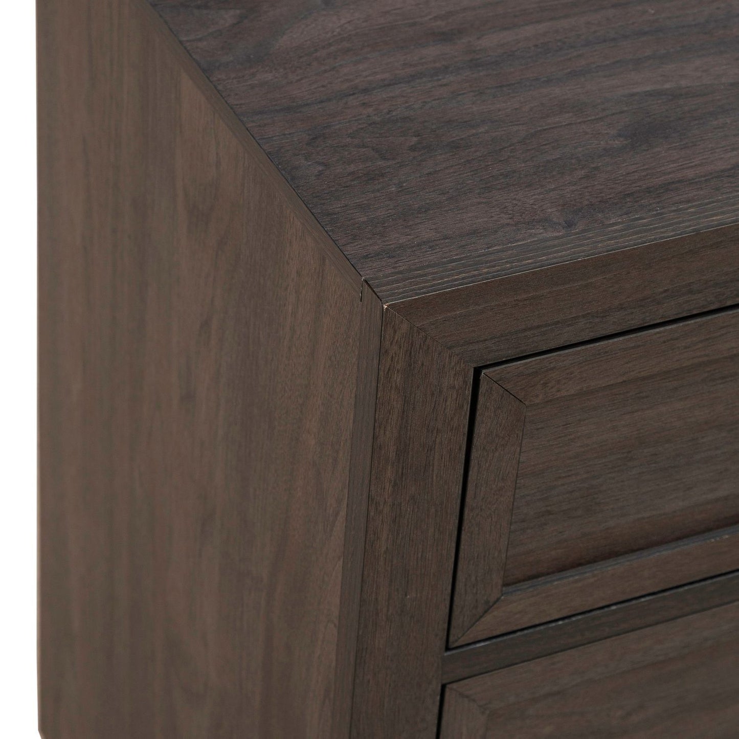 Modern Edge - Nightstand With Charging Station - Brown