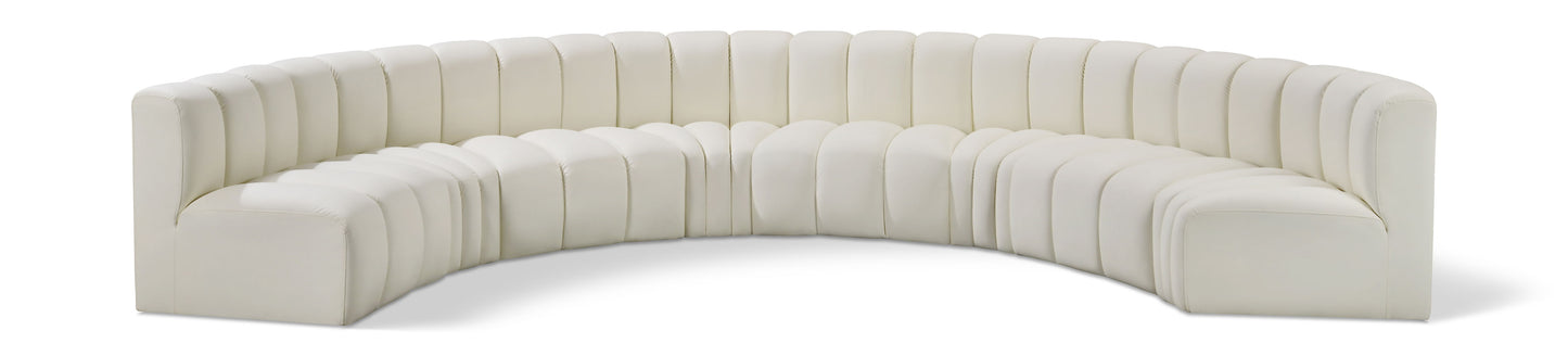 Arc - Faux Leather 8 Piece U-Shaped Modular Sofa