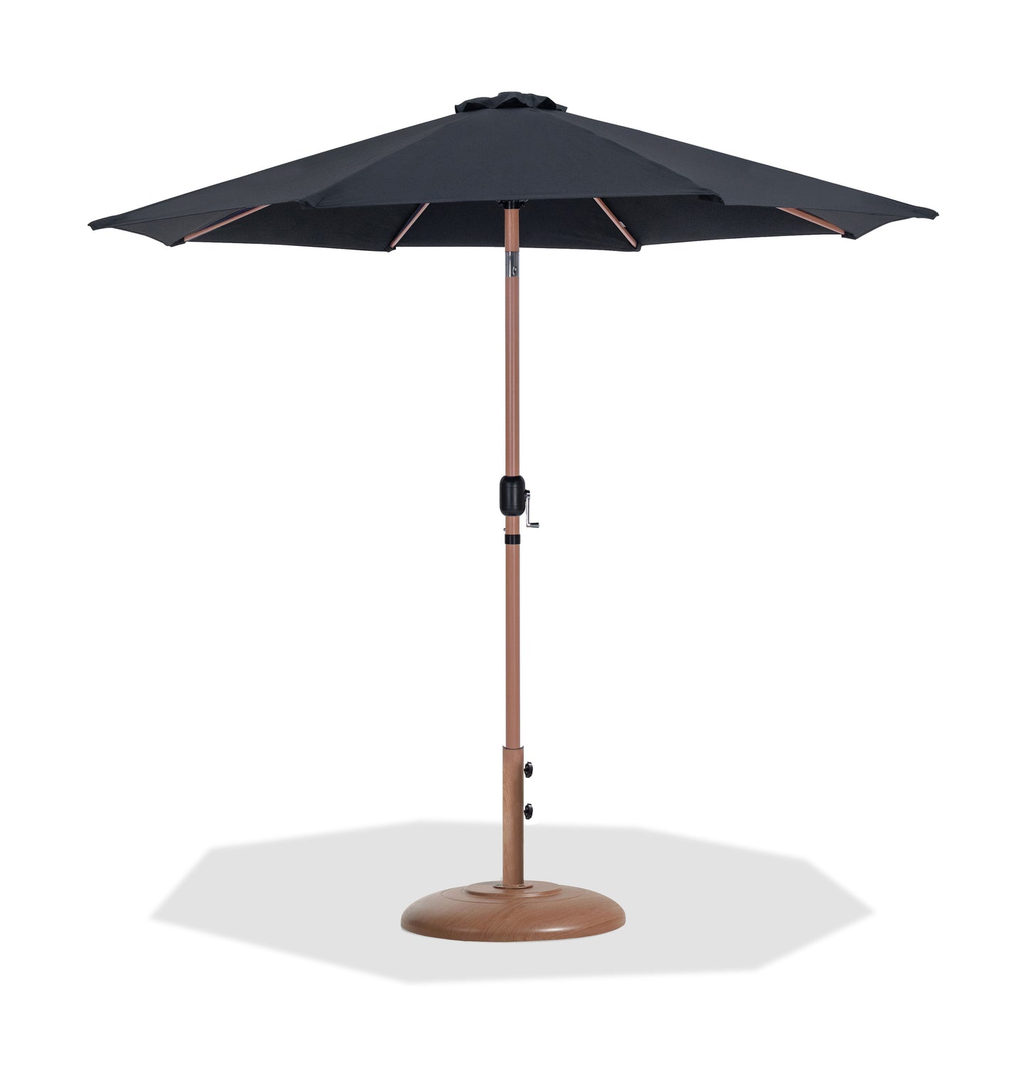 Fiji - Aluminum Patio Umbrella With Round Teak Base