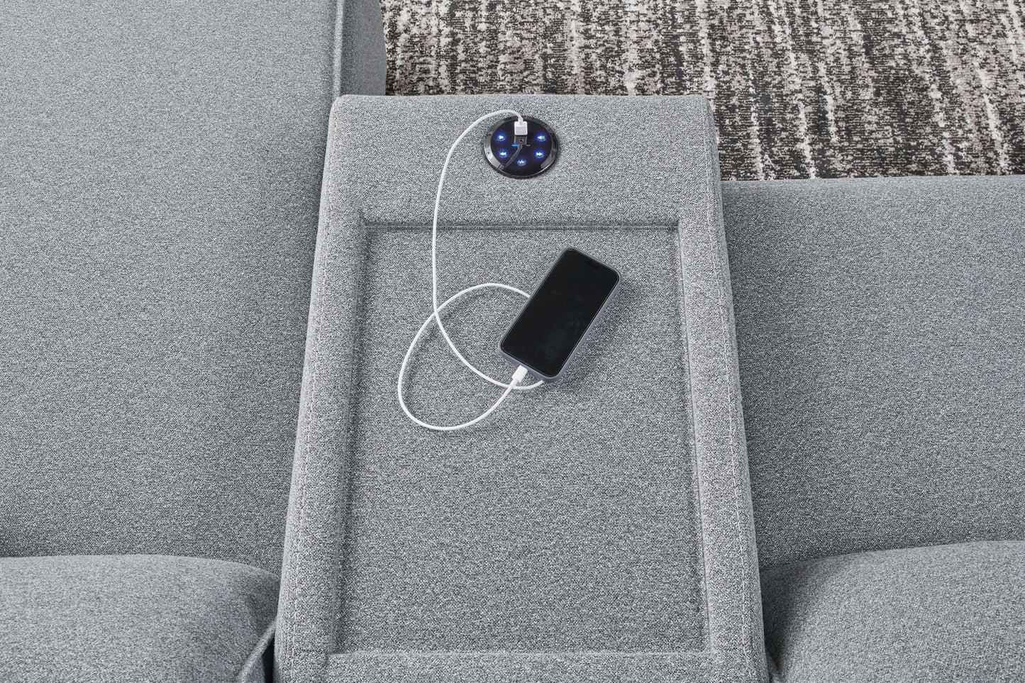 ModMax II - Salt And Pepper - Reclining Sectional