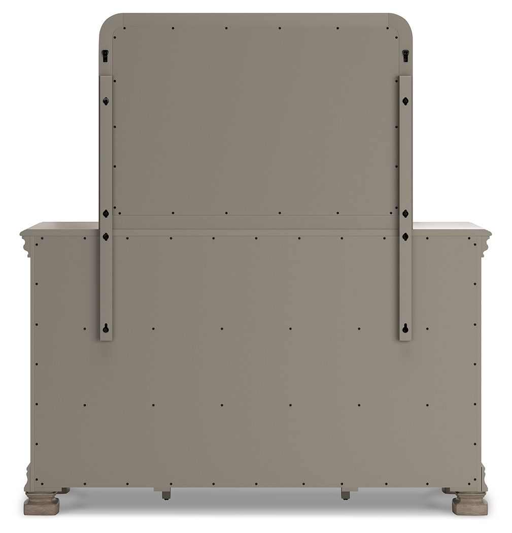 Lexorne - Dresser And Mirror - Gray