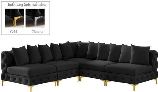 Tremblay - Modular Sectional 5 Piece - Black - Fabric - Modern & Contemporary