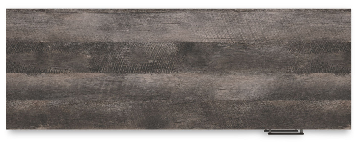 Shawburn - Home Office Desk - White / Dark Charcoal Gray