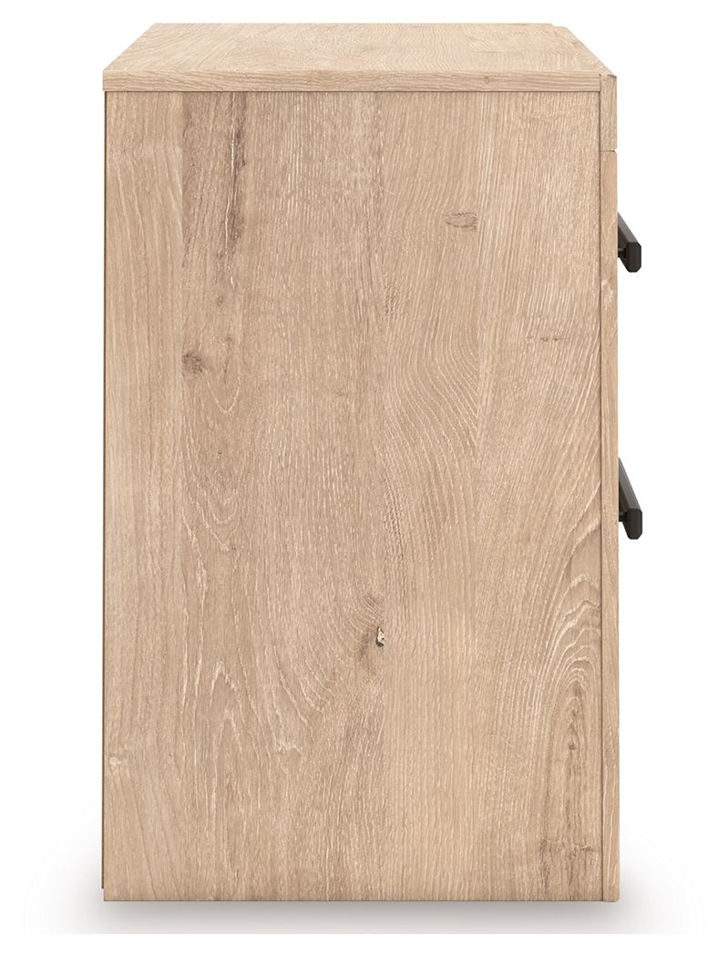 Sanginlane - Two Drawer Night Stand - Tan