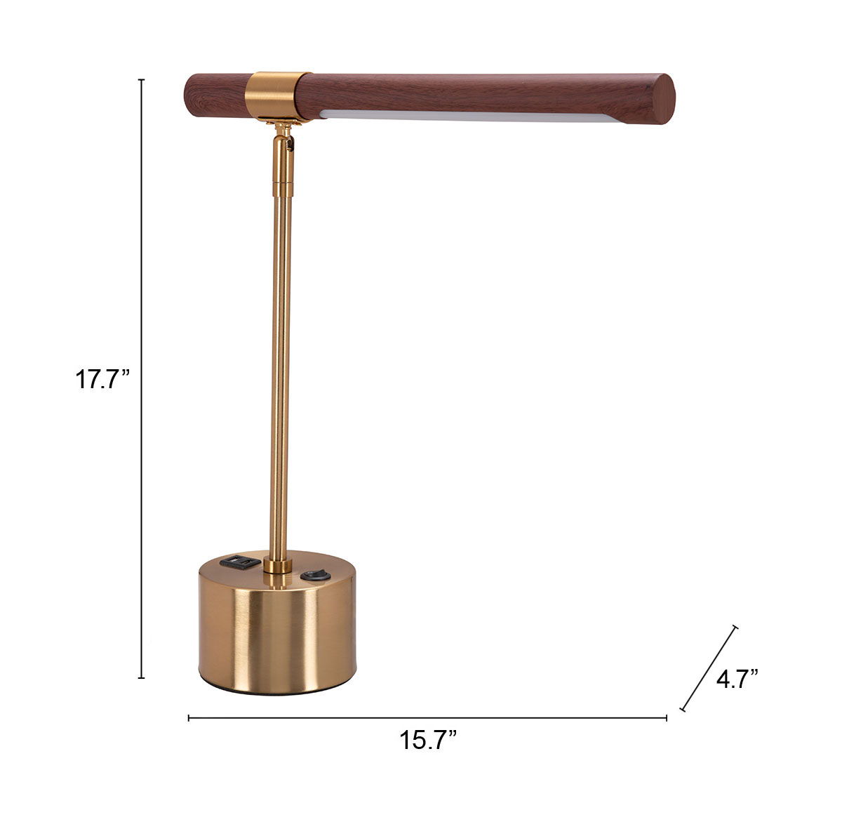 Kippy - Table Lamp - Brown / Brass