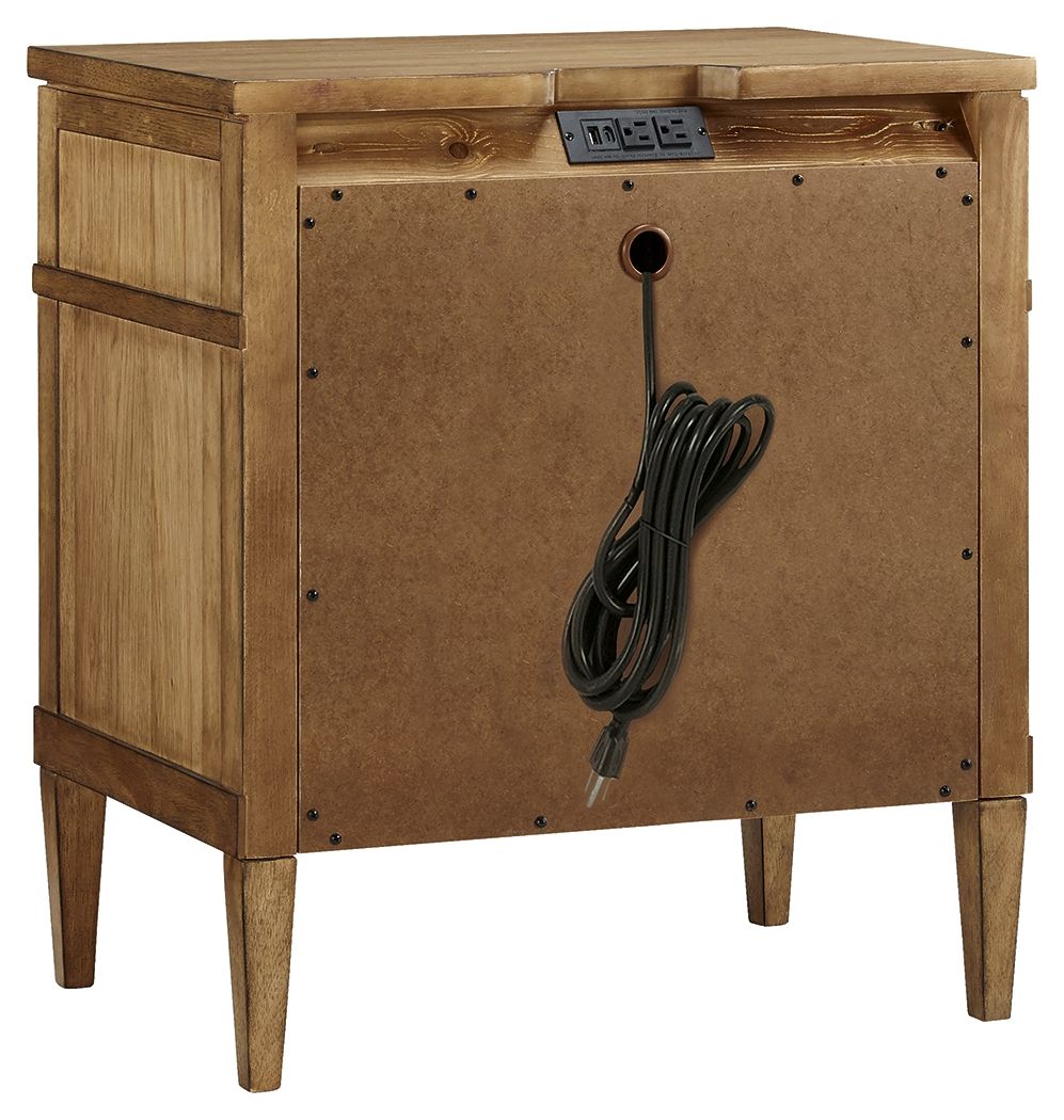 Sharlance - Three Drawer Night Stand - Brown