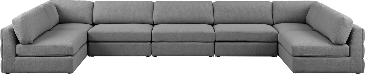 Beckham - Modular Sectional 7 Piece - Gray - Fabric