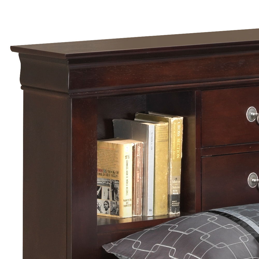 Glory Furniture - Louis Phillipe - Bookcase Storage Bed