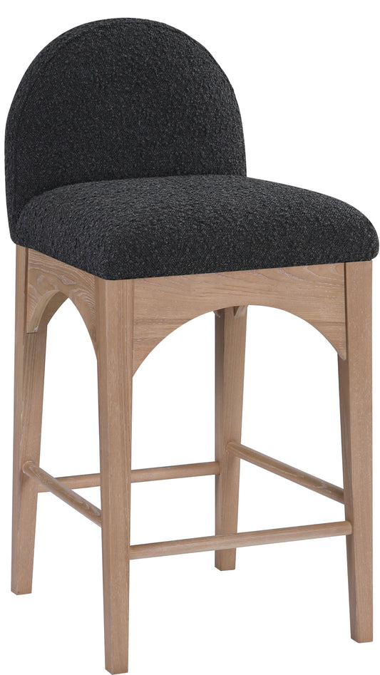 Waldorf - Boucle Stool With Natural Legs