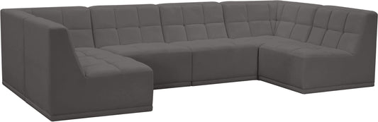 Relax - Modular Sectional 6 Piece - Gray