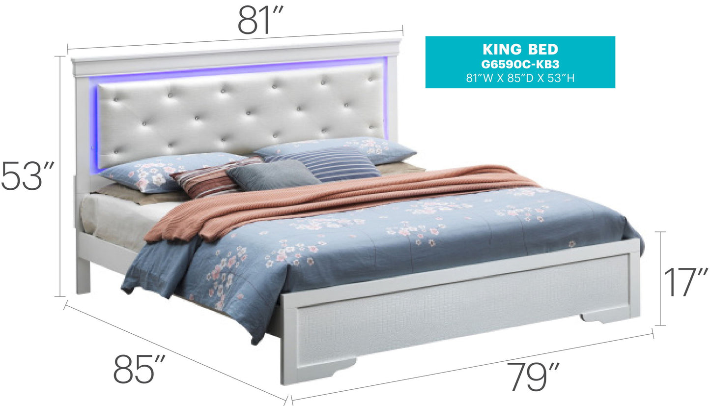 Glory Furniture - Lorana - Bed With LED