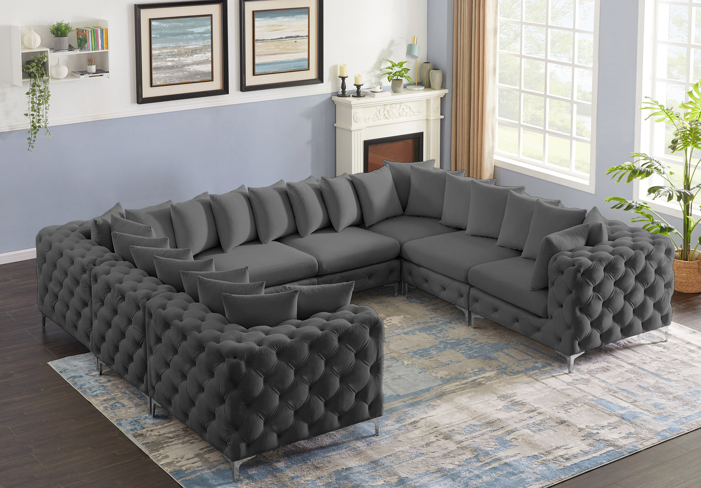 Tremblay - Modular Sectional 8 Piece - Gray - Fabric