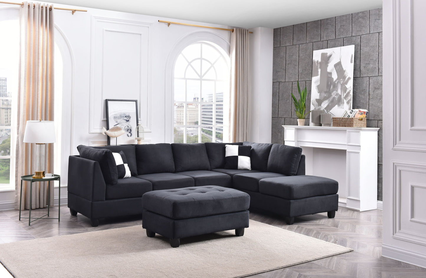 Glory Furniture - Malone - Fabric Sectional