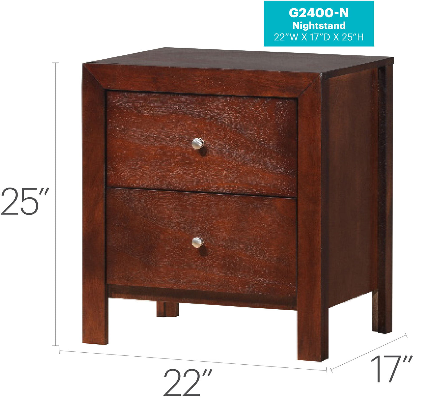 Glory Furniture - Burlington - Nightstand