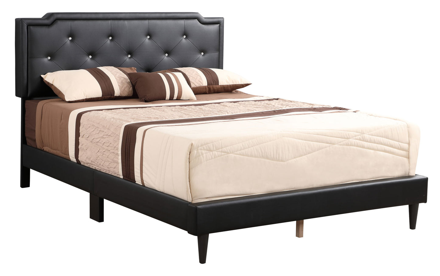 Glory Furniture - Deb - Faux Crystals Tufted Bed