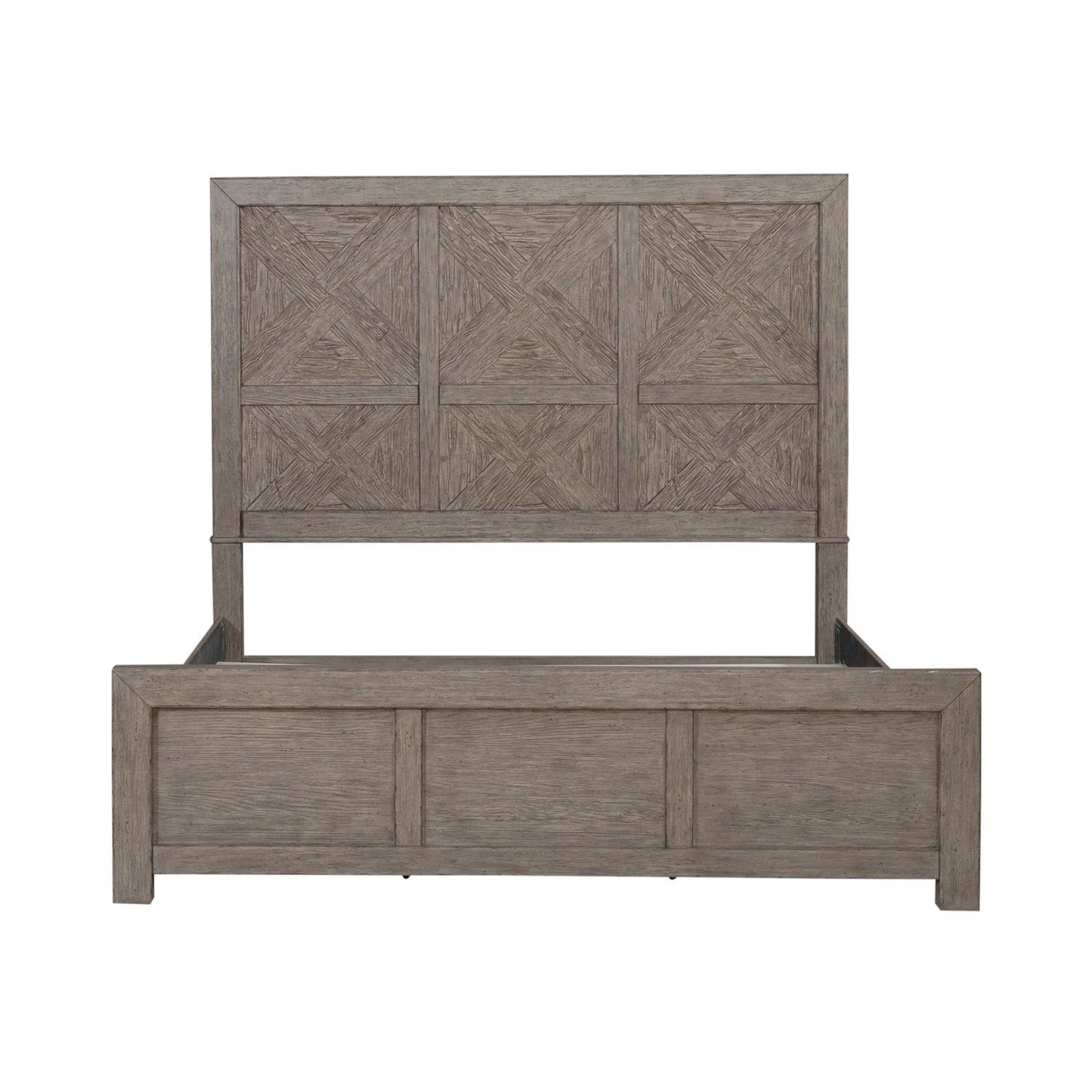 Skyview Lodge - King Panel Bed - Cobblestone