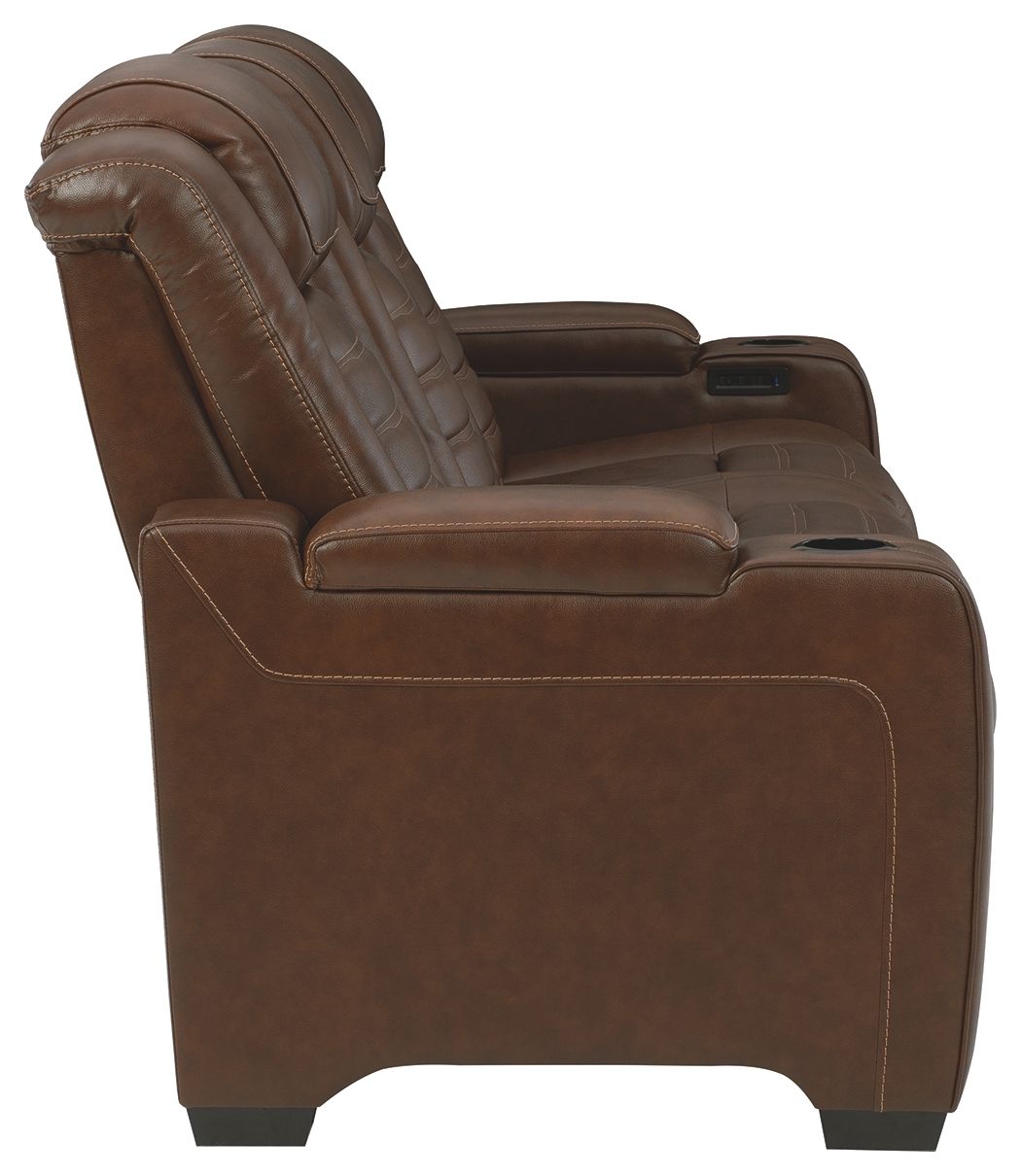 Backtrack - Chocolate - Pwr Rec Sofa With Adj Headrest