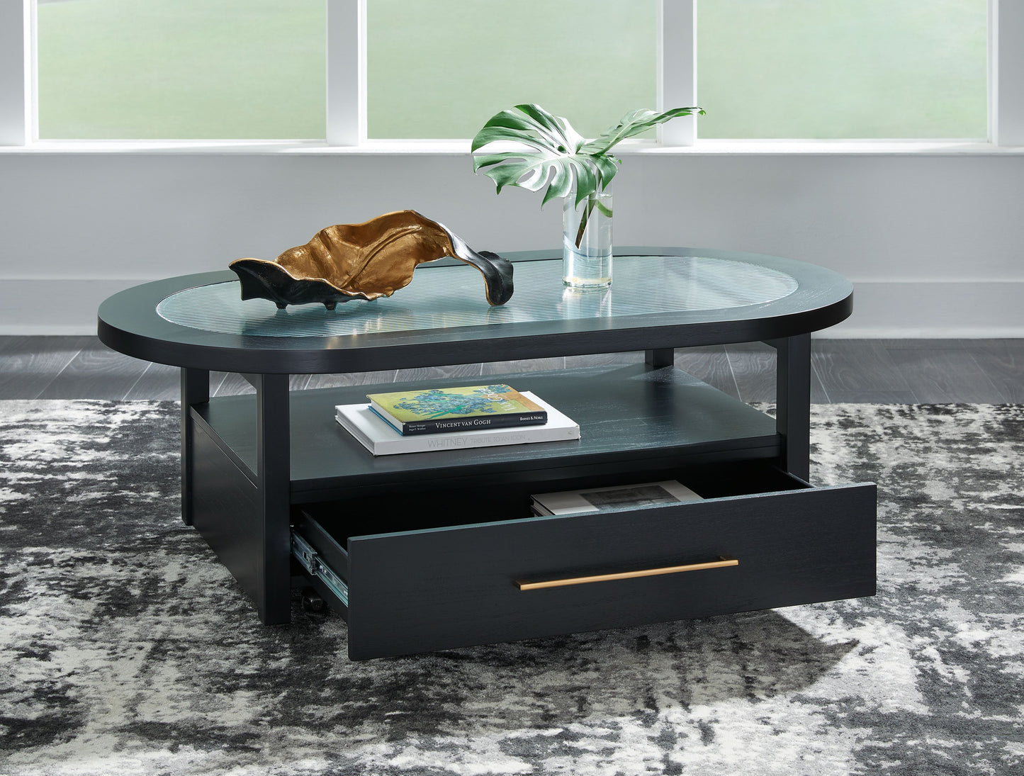 Winbardi - Oval Cocktail Table - Black