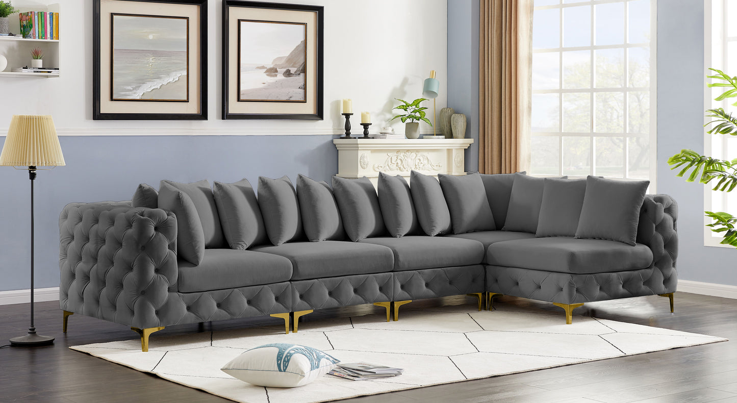 Tremblay - Modular Sectional 5 Piece - Gray - Fabric