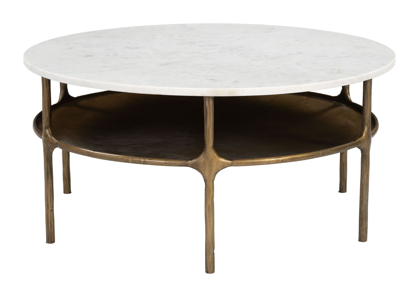 Bild - Coffee Table - White & Brass