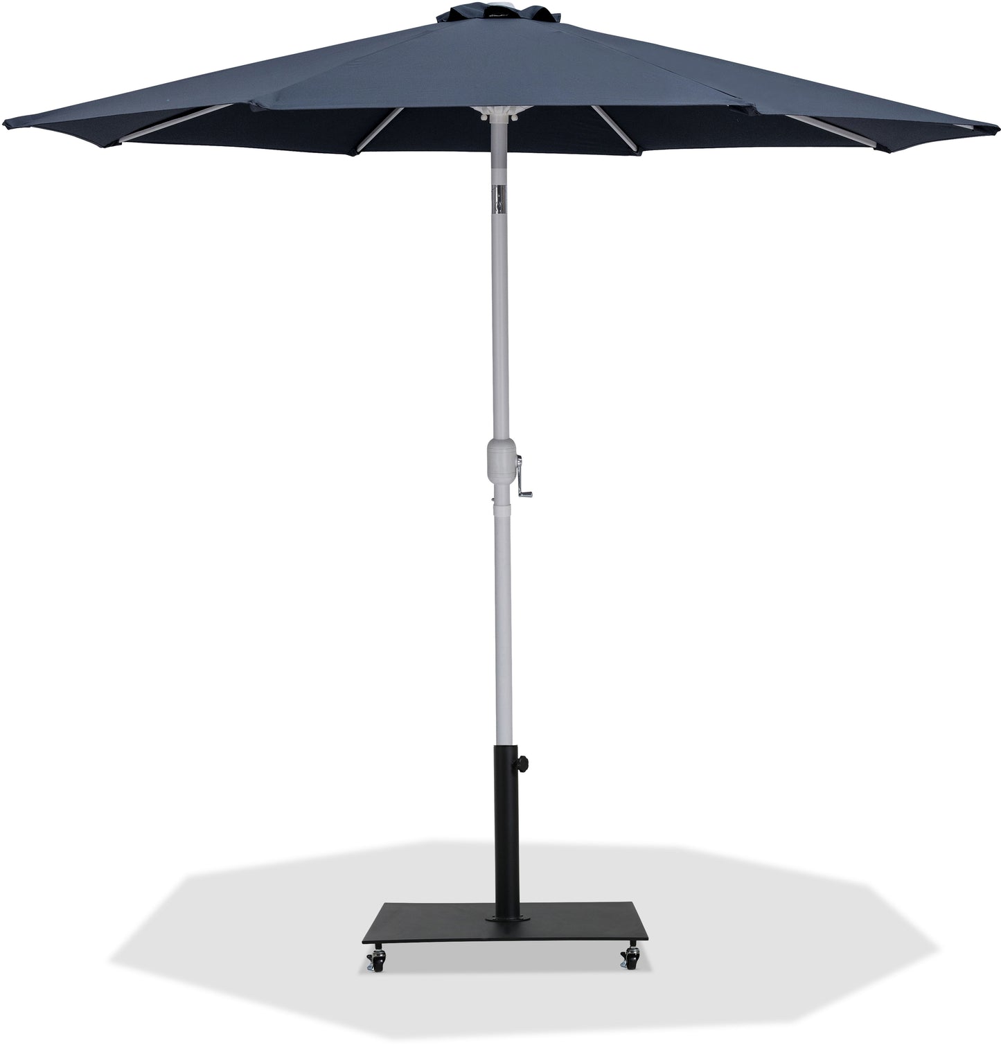 Fiji - Aluminum Patio Umbrella With Square Black And White Base