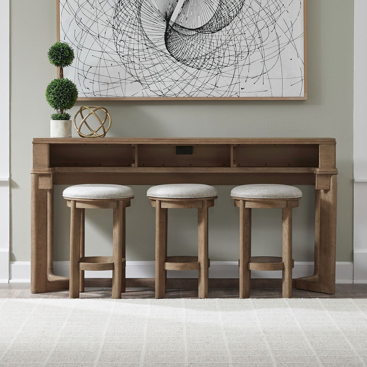 Ballentine - 4 Piece Bar Set - Brown