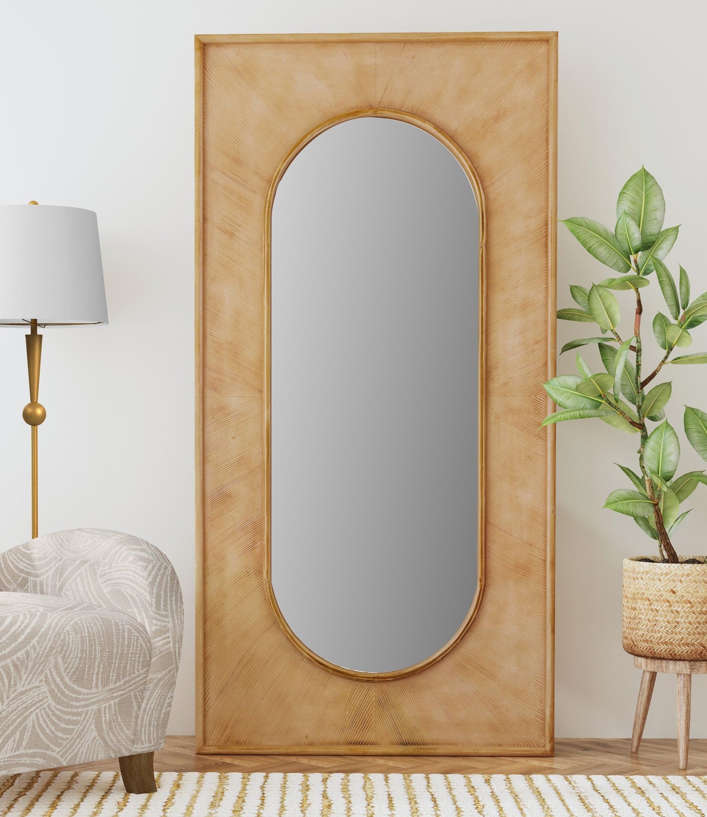 Liam - Floor Mirror - Natural