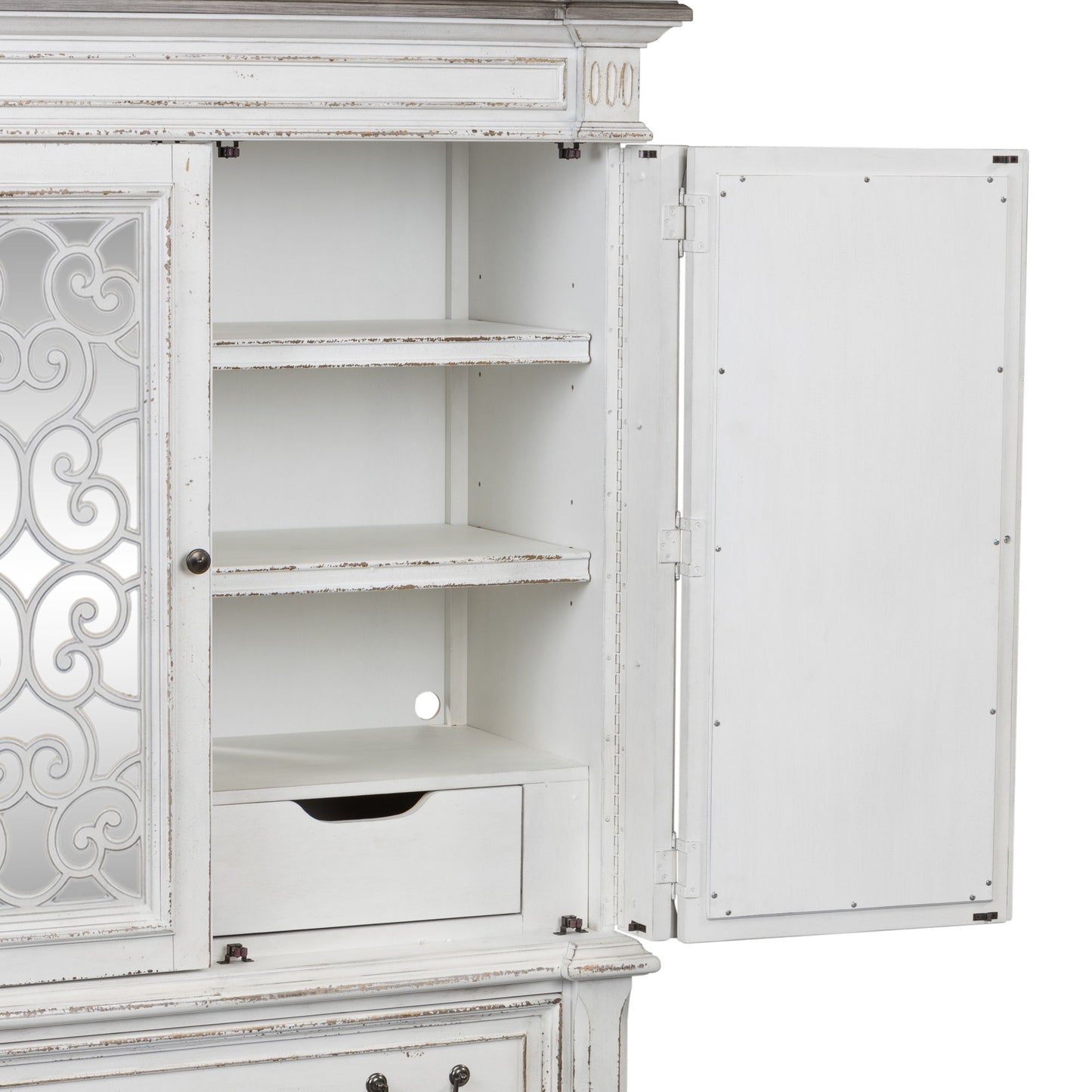 Abbey Park - Mirrored Door Chest - White