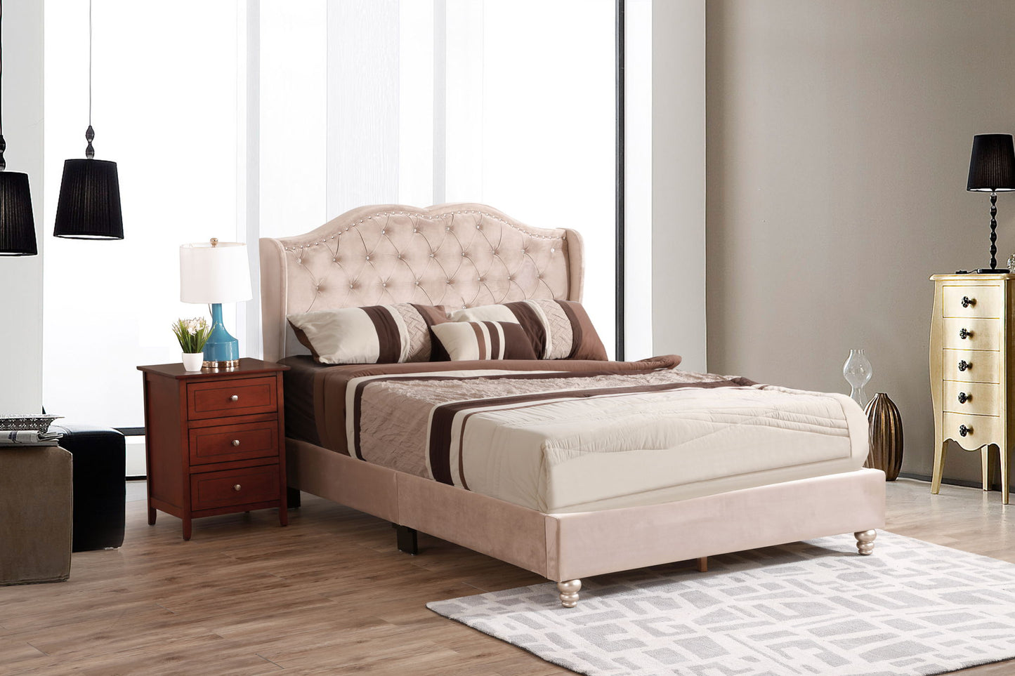 Glory Furniture - Joy - Upholstered Bed