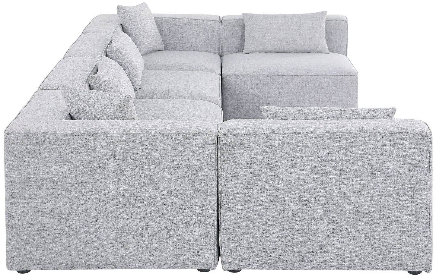 Cube - Modular Sectional 6 Piece - Gray