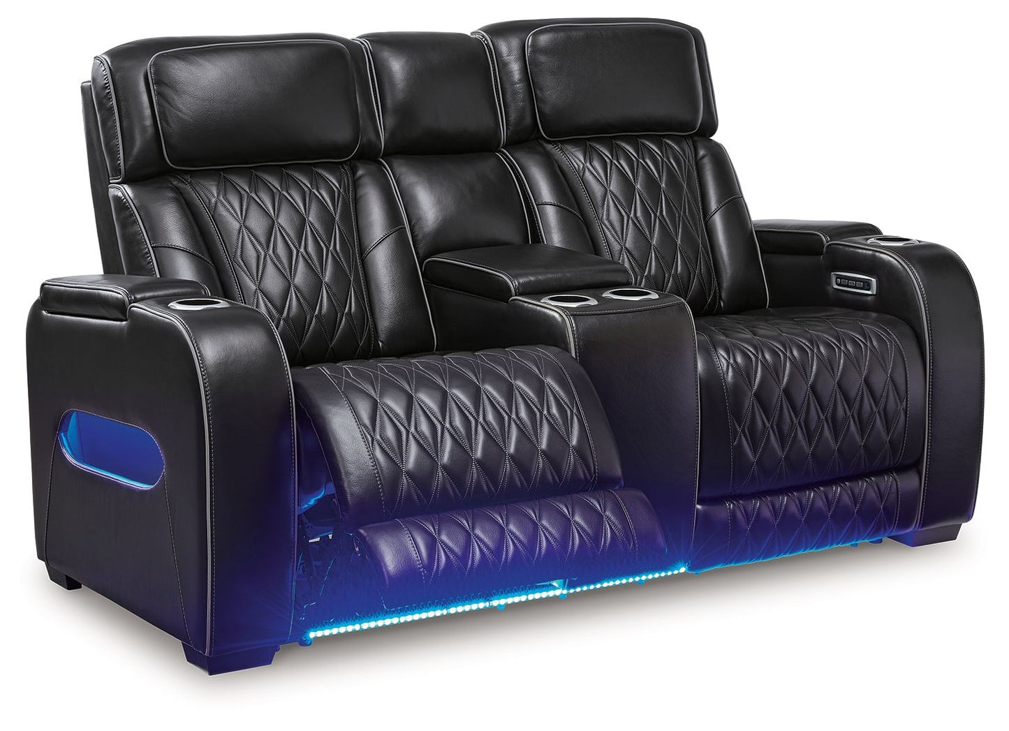 Boyington - Power Reclining Loveseat With Console/Adj Hdrst