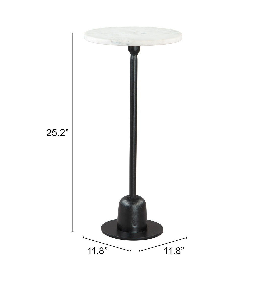 Woozy - Side Table - White / Black