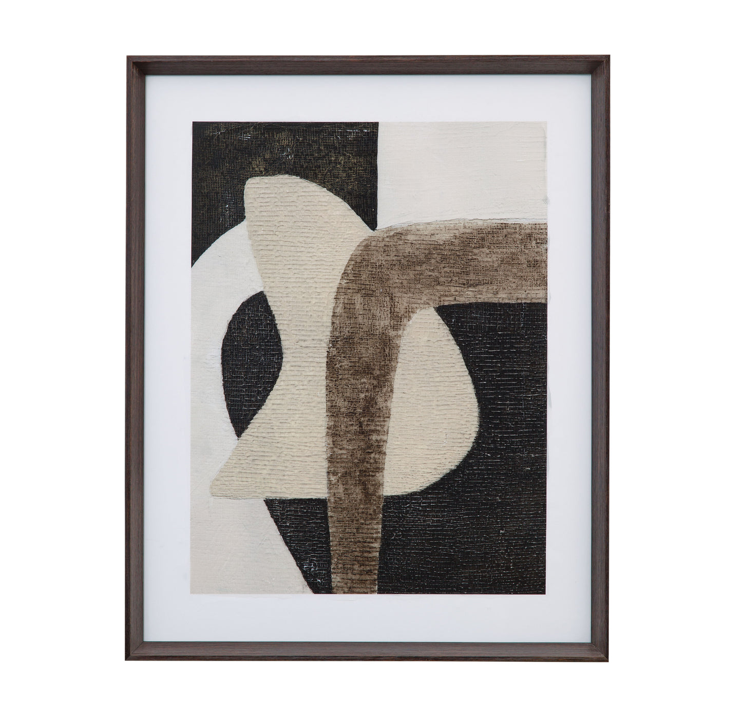 Spin Drift I Framed Print - Dark Brown / Beige