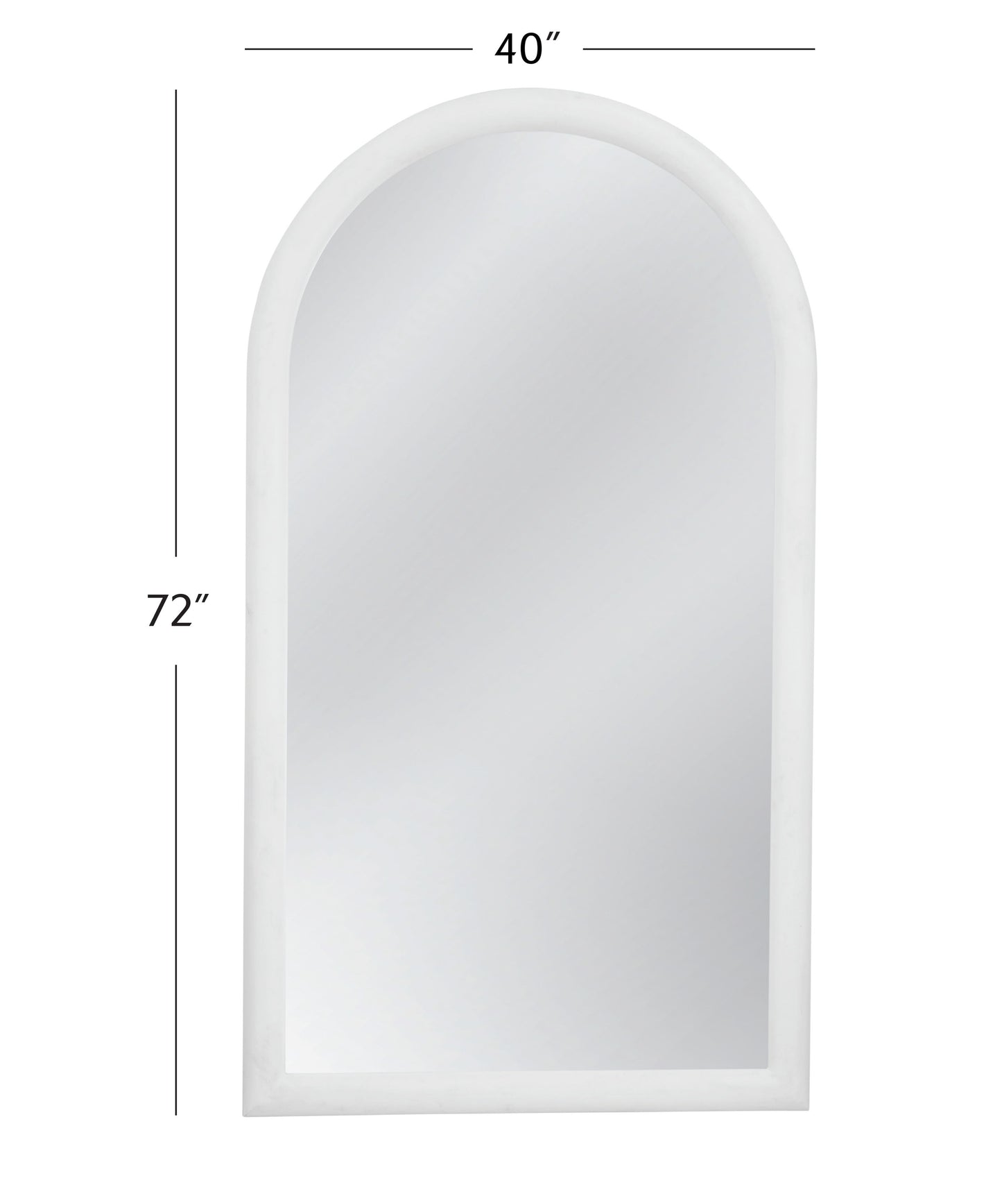 Vega - Floor Mirror - Matte White