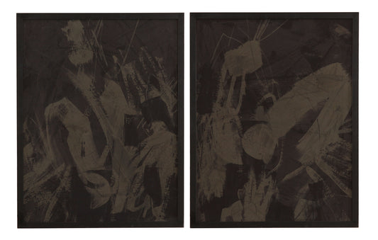 Rain Shadow Framed Print (Set of 2) - Dark Gray