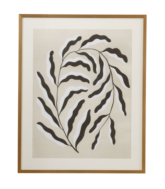 Emerging Weeds I Framed Print - Gray