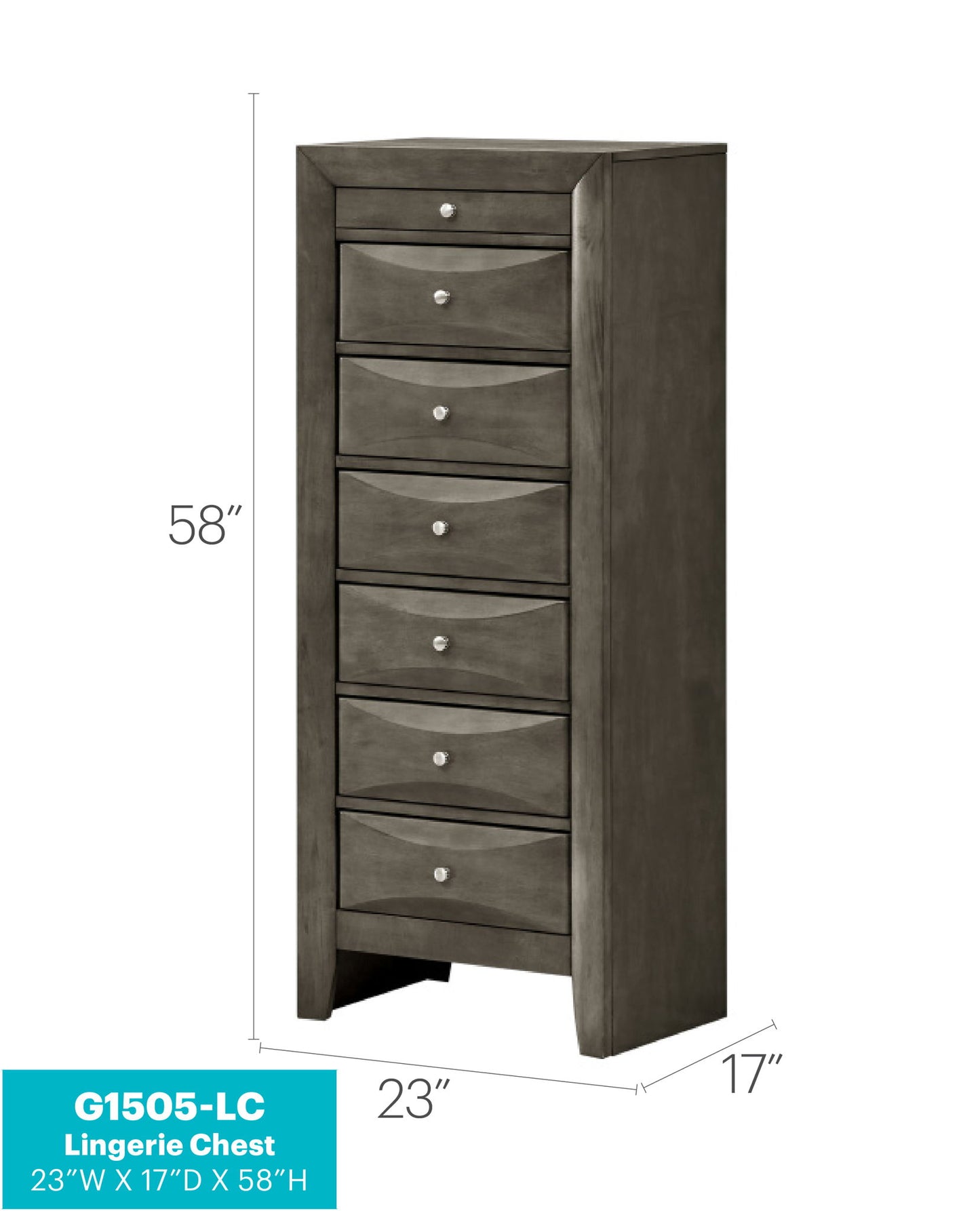 Glory Furniture - Marilla - 7 Drawer Lingerie Chest
