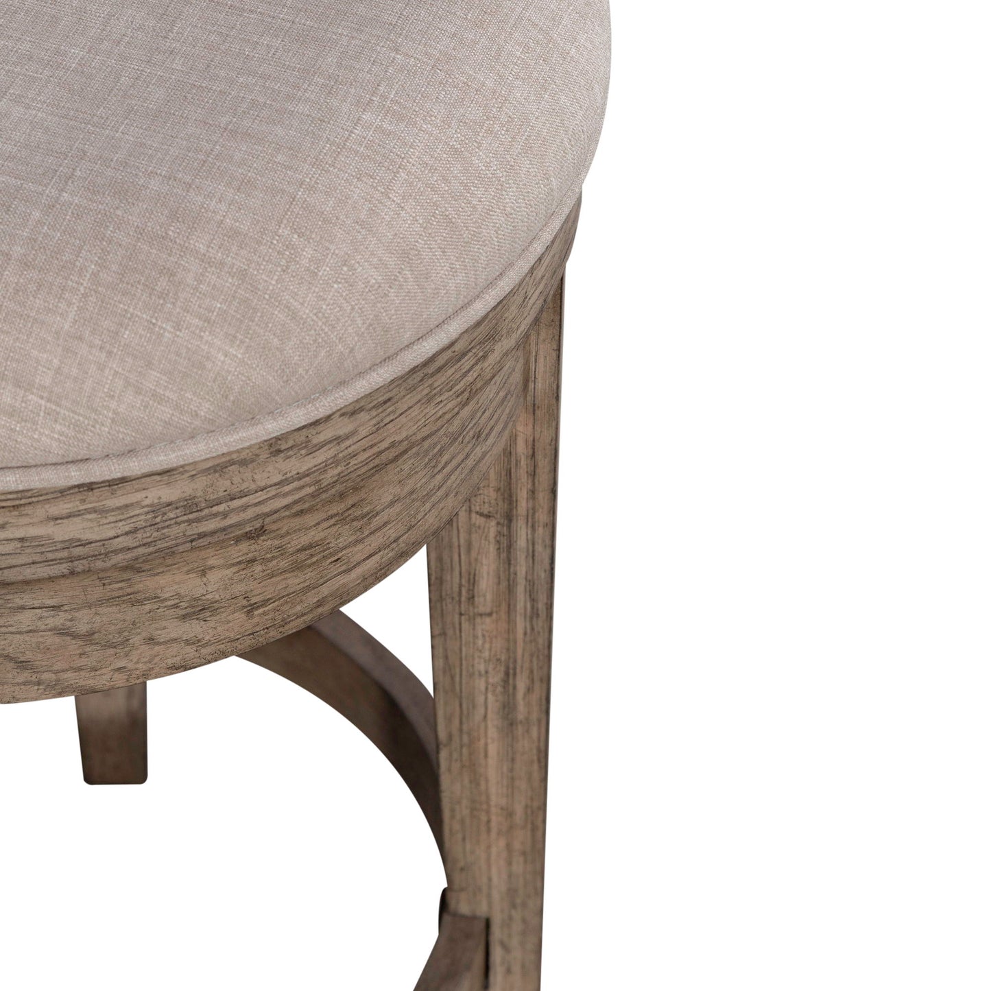 City Scape - Upholstered Swivel Console Stool - Burnished Beige