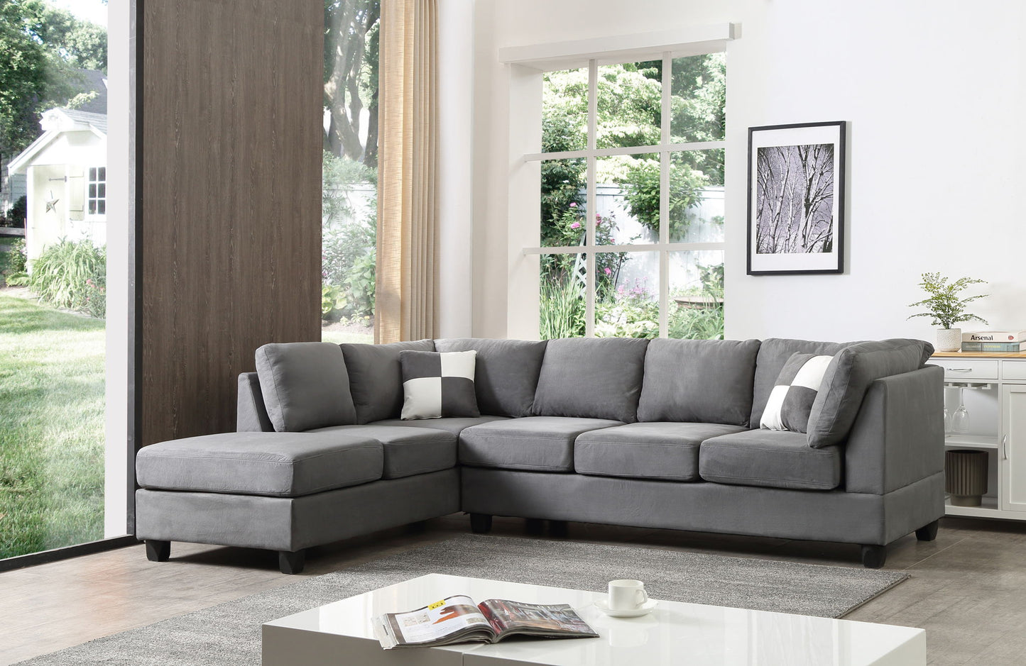 Glory Furniture - Malone - Fabric Sectional