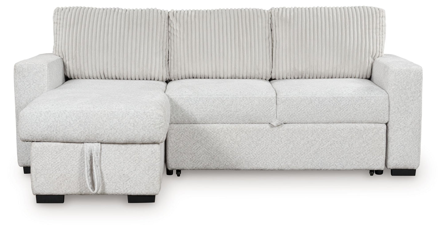 Wohlen - 2-Piece Sectional With Pop Up Sleeper And LAF Corner Chaise - Alloy