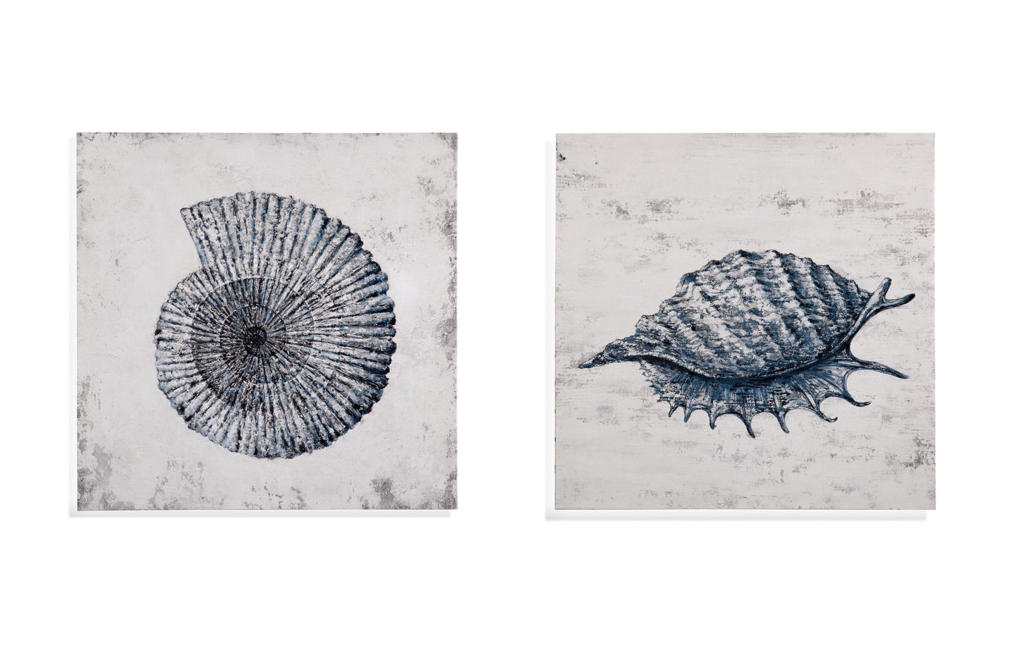 Shell I Canvas Art - Blue