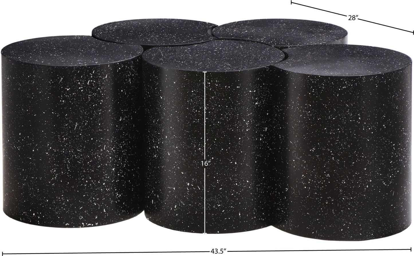 Dimple - 5 Piece Modular Coffee Table - Terazzo Finish