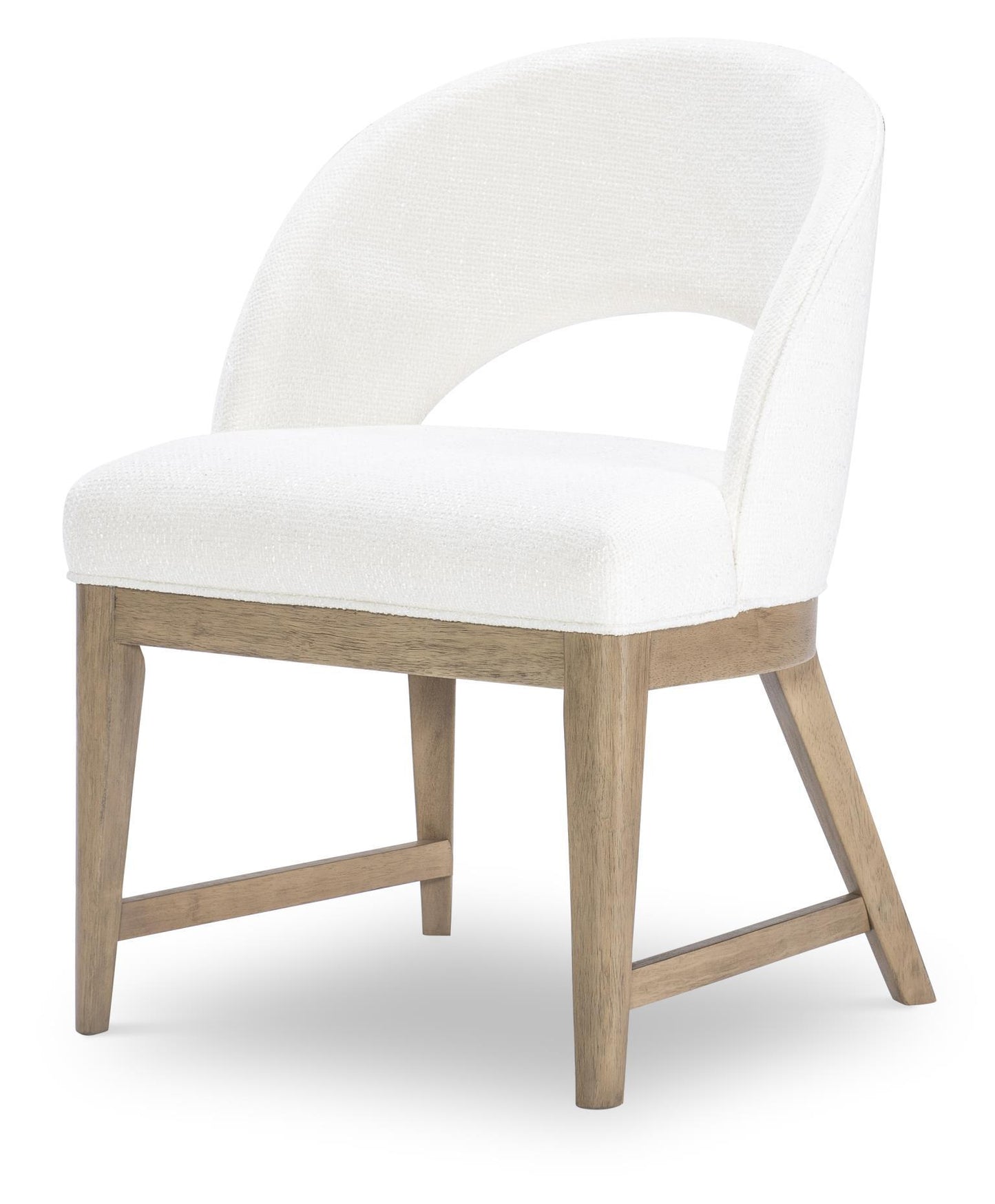 Melrose - Upholstered Arm Chair (Set of 2) - Cloud White And Desert Oak