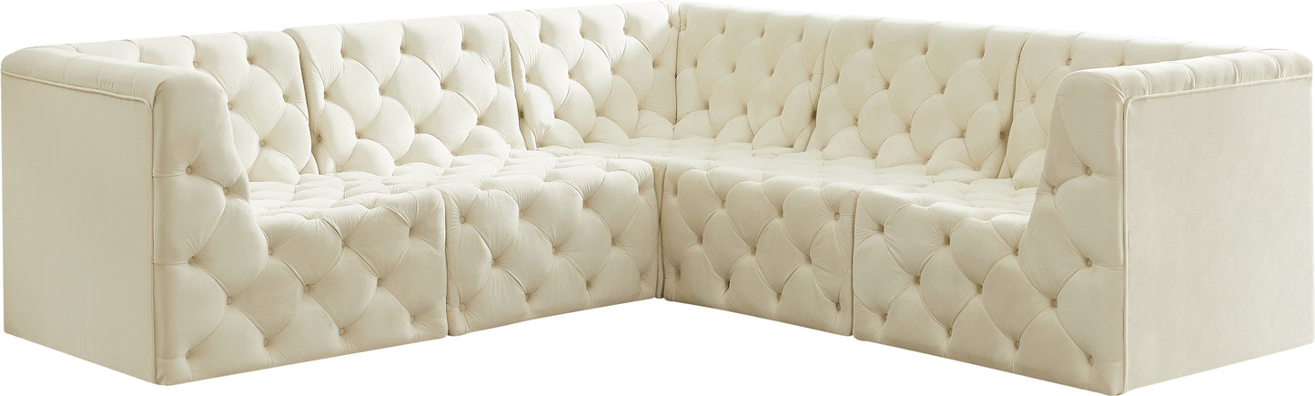 Tuft - Modular Sectional 5 Piece - Cream