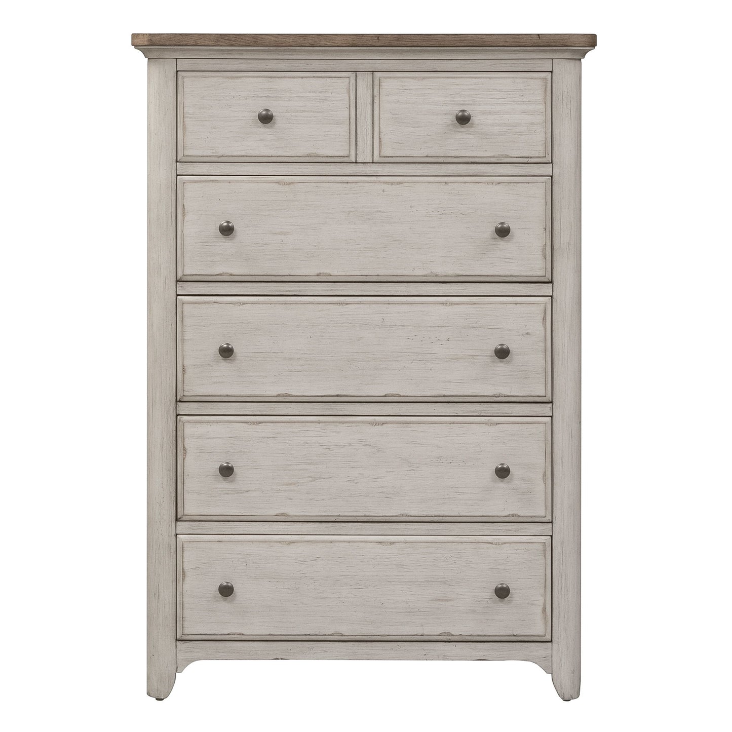 Farmhouse Reimagined - 5 Drawer Chest - White